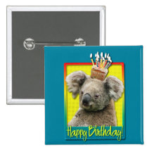 Birthday Cupcake - Koala Buttons