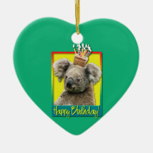 Birthday Cupcake - Koala Christmas Ornaments