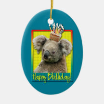 Birthday Cupcake - Koala Christmas Tree Ornaments