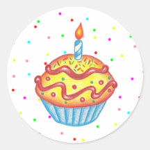 Birthday Cupcake Sticker