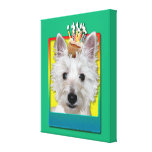 Birthday Cupcake - Westie - Tank Canvas Print