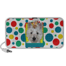 Birthday Cupcake - Westie - Tank iPod Speakers