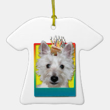 Birthday Cupcake - Westie - Tank Ornament