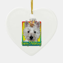 Birthday Cupcake - Westie - Tank Ornament