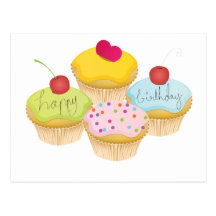 Birthday Cupcakes Post Card