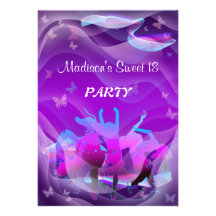 Birthday Dance Party Invitations