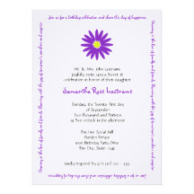 Birthday Delightful Daisy Message Sweet 16 Invites