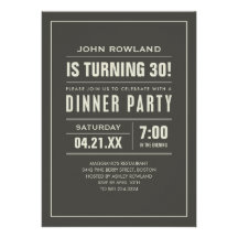 Birthday Dinner Party Invitations