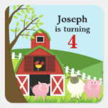 Birthday Farm Animals Age Sticker