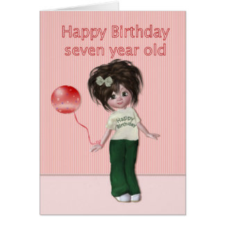 birthday gift ideas 7 year girl
 on ... Shirts, Seven Year Old Gifts, Posters, Cards, and other Gift Ideas