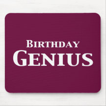 Birthday Genius Gifts Mouse Pad