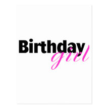 Birthday girl (2) postcard