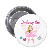 Birthday Girl Fairy Ballerina Buttons