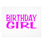 Birthday Girl Pink Announcement