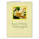 Birthday Grandaughter Yellow Lily Greeting Cards