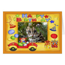 Birthday Greeting Card Bengal Cat