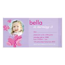 BIRTHDAY INVITE PHOTOCARD :: flutterbybutterfly 3 Photo Cards