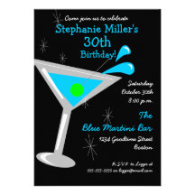 Birthday Martini Cocktail Invitation