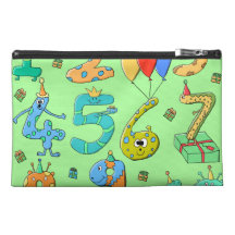 Birthday Numbers, on Pale Green. Travel Accessory Bag