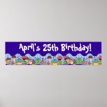 Birthday Party Banner Posters