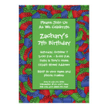 Birthday Party - Boy Construction Custom Invitations