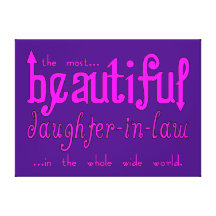 Birthday Party Christmas Beautiful Daughter in Law Gallery Wrap Canvas