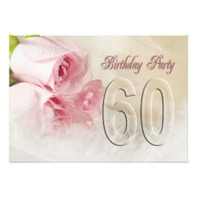 Birthday party invitation for 60 years