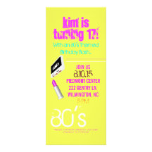 Birthday Party Invite | 80's Theme II |her