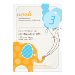 BIRTHDAY PARTY INVITES :: elephant + balloons 2P