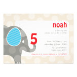 BIRTHDAY PARTY INVITES :: elephant + number 4L