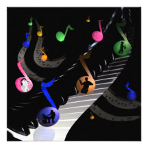 Birthday Party Music Customisable Invitation
