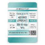 Birthday Party Ticket Invitations, 5x7