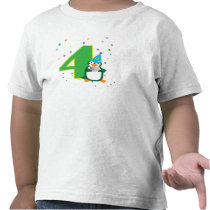 Birthday Penguin - 4 Shirt t-shirts