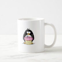 Birthday Penguin with Cupcake Mug