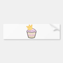 Birthday Princess Cupcake Bumper Stickers
