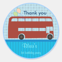Birthday Stickers: London Bus