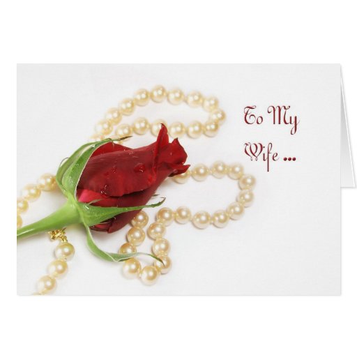 Birthday Wife Rose Greeting Cards