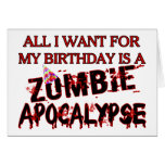 Birthday Zombie Apocalypse Greeting Cards