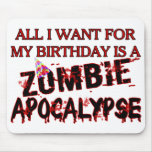Birthday Zombie Apocalypse Mouse Pads