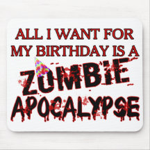 Birthday Zombie Apocalypse Mouse Pads