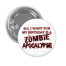 Birthday Zombie Apocalypse Pins
