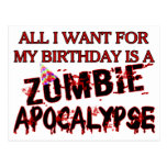 Birthday Zombie Apocalypse Postcards