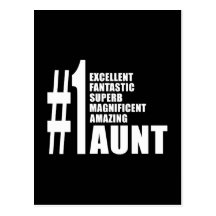 Birthdays Parties Christmas : Number One Aunt Postcards