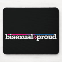 Bisexual&proud Black Mousepad