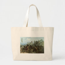 Bison Dance by Karl Bodmer Canvas Bags