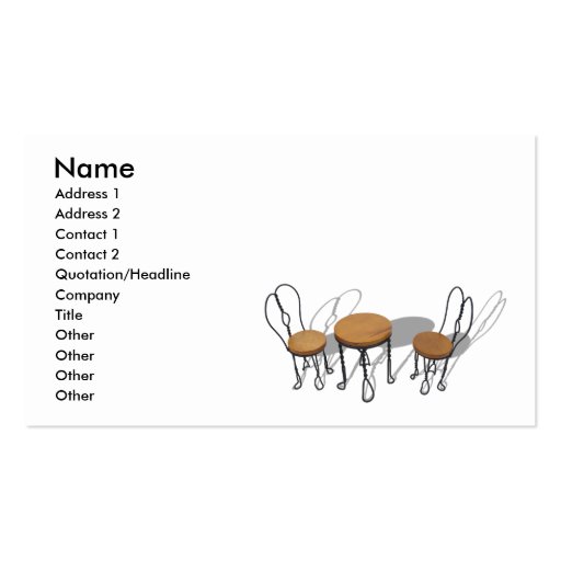 BistroSetting122410, Name, Address 1, Address 2... Business Cards