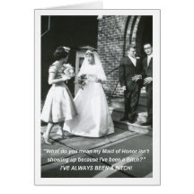 Bitchy Bride Maid of Honour Greeting Card