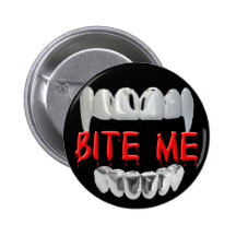 Bite Me Blood And teeth Button