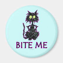Bite Me! Cat Gift Designs Fridge Magnets
