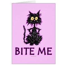 Bite Me! Cat Gift Designs Greeting Cards